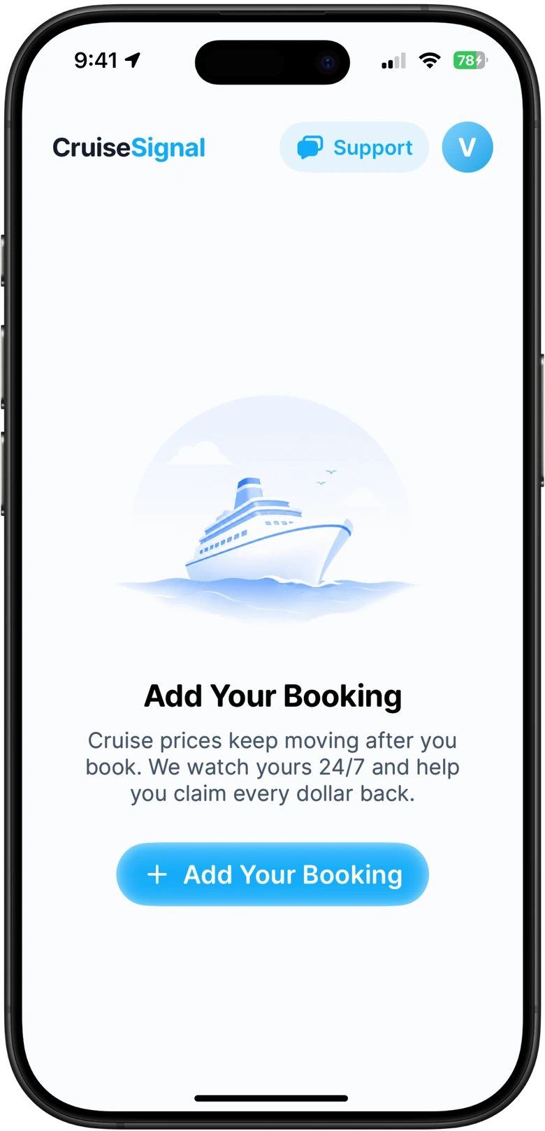 Add your first cruise watch